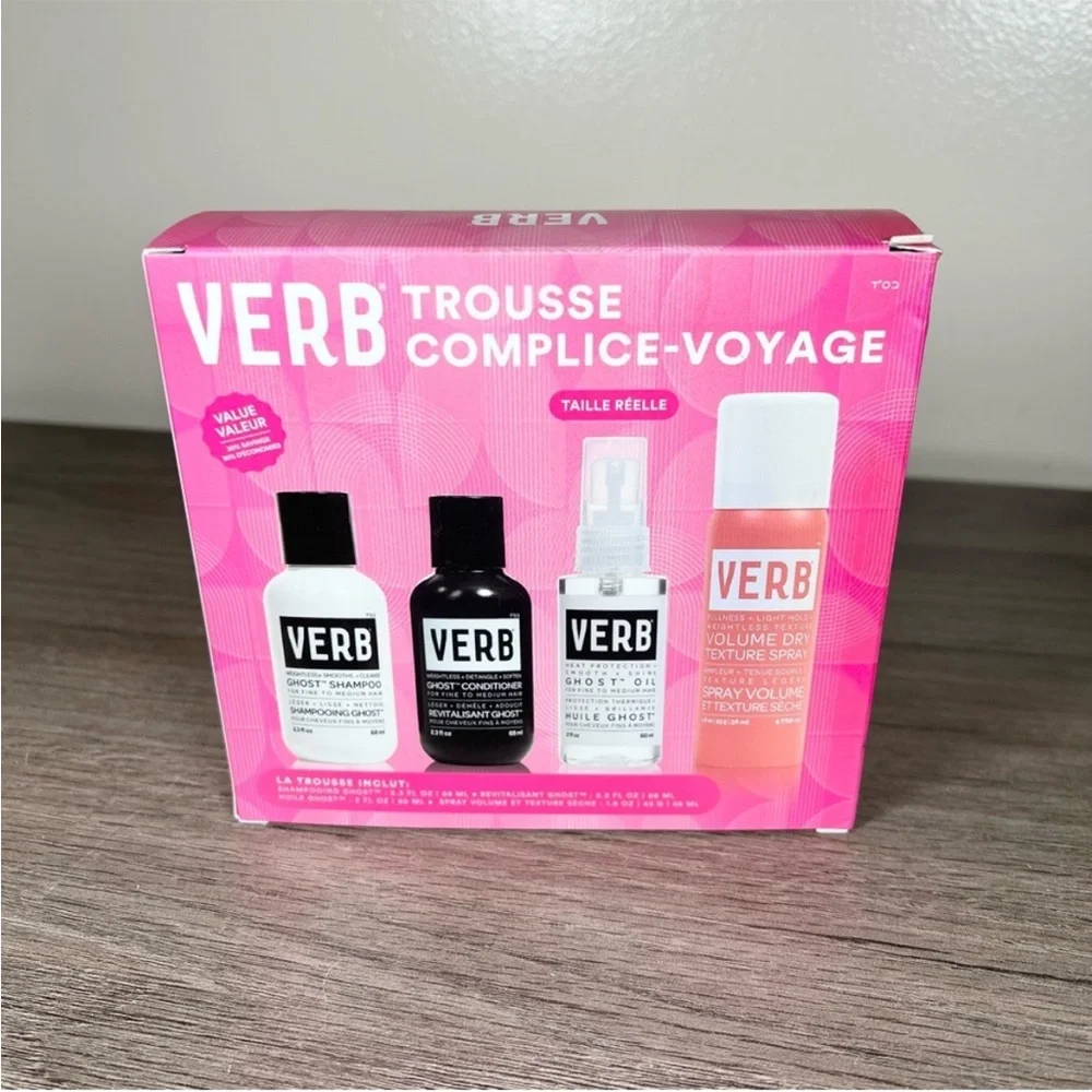 Verb Ghost Shampoo Conditioner Oil & Volume Dry Texture Spray Travel Set